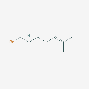 molecular formula C9H17Br B13186202 7-Bromo-2,6-dimethylhept-2-ene 