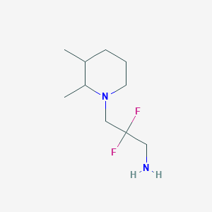 molecular formula C10H20F2N2 B13186247 3-(2,3-Dimethylpiperidin-1-yl)-2,2-difluoropropan-1-amine 