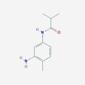 molecular formula C11H16N2O B1318625 N-(3-amino-4-methylphenyl)-2-methylpropanamide CAS No. 946690-30-8