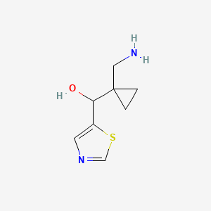 molecular formula C8H12N2OS B13186258 [1-(Aminomethyl)cyclopropyl](1,3-thiazol-5-yl)methanol 