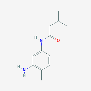 molecular formula C12H18N2O B1318626 N-(3-Amino-4-methylphenyl)-3-methylbutanamide CAS No. 946769-33-1