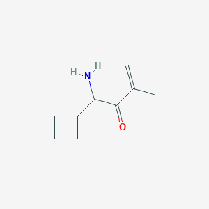 molecular formula C9H15NO B13186270 1-Amino-1-cyclobutyl-3-methylbut-3-en-2-one 