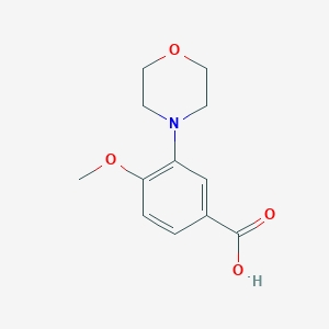 molecular formula C12H15NO4 B1318628 4-Methoxy-3-(4-morpholinyl)benzoic acid CAS No. 915923-91-0
