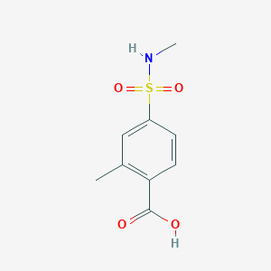 molecular formula C9H11NO4S B13186296 2-Methyl-4-(methylsulfamoyl)benzoic acid 