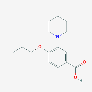 molecular formula C15H21NO3 B1318633 3-Piperidin-1-yl-4-propoxy-benzoic acid CAS No. 946754-31-0