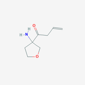 molecular formula C8H13NO2 B13186337 1-(3-Aminooxolan-3-yl)but-3-en-1-one 