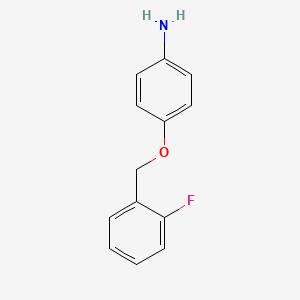 molecular formula C13H12FNO B1318634 4-(2-氟苄氧基)-苯胺 CAS No. 57181-83-6