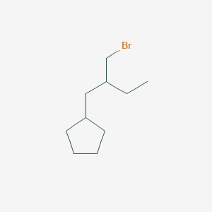 molecular formula C10H19Br B13186343 [2-(Bromomethyl)butyl]cyclopentane 