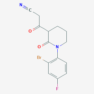 3-[1-(2-Bromo-4-fluorophenyl)-2-oxopiperidin-3-yl]-3-oxopropanenitrile