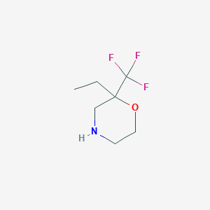 molecular formula C7H12F3NO B13186391 2-Ethyl-2-(trifluoromethyl)morpholine 