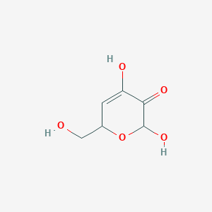 molecular formula C6H8O5 B131864 4,6-Dihydroxy-2-(hydroxymethyl)-2H-pyran-5-one CAS No. 144218-58-6