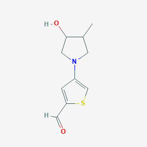 4-(3-Hydroxy-4-methylpyrrolidin-1-yl)thiophene-2-carbaldehyde