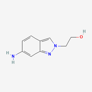 molecular formula C9H11N3O B13186439 6-amino-2H-Indazole-2-ethanol 