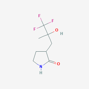 3-(3,3,3-Trifluoro-2-hydroxy-2-methylpropyl)pyrrolidin-2-one