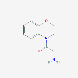 molecular formula C10H12N2O2 B13186468 2-Amino-1-(3,4-dihydro-2H-1,4-benzoxazin-4-yl)ethan-1-one 