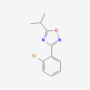 molecular formula C11H11BrN2O B13186476 3-(2-Bromophenyl)-5-(propan-2-yl)-1,2,4-oxadiazole 