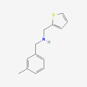 molecular formula C13H15NS B13186479 [(3-Methylphenyl)methyl](thiophen-2-ylmethyl)amine 