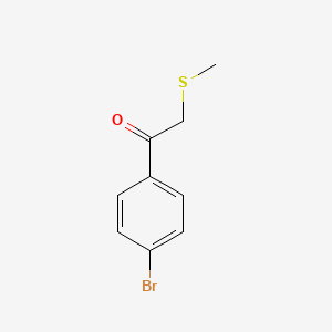 molecular formula C9H9BrOS B13186491 1-(4-Bromophenyl)-2-(methylsulfanyl)ethan-1-one 