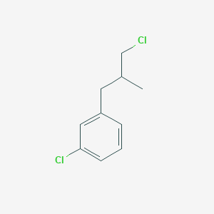 molecular formula C10H12Cl2 B13186498 1-Chloro-3-(3-chloro-2-methylpropyl)benzene 