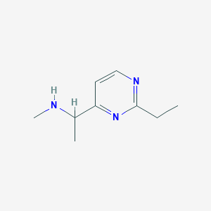 molecular formula C9H15N3 B13186508 [1-(2-Ethylpyrimidin-4-yl)ethyl](methyl)amine 