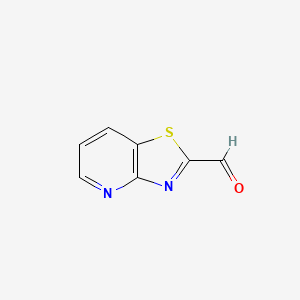 molecular formula C7H4N2OS B13186515 [1,3]Thiazolo[4,5-b]pyridine-2-carbaldehyde 