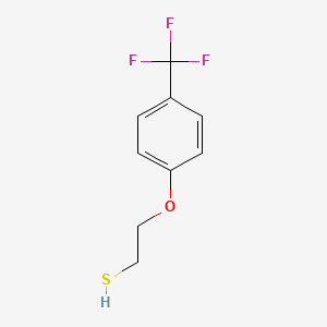 molecular formula C9H9F3OS B13186531 2-[4-(Trifluoromethyl)phenoxy]ethane-1-thiol 