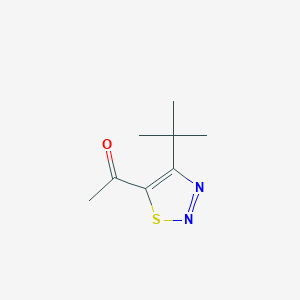 molecular formula C8H12N2OS B13186539 1-(4-Tert-butyl-1,2,3-thiadiazol-5-YL)ethan-1-one 