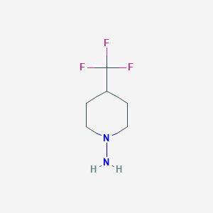 molecular formula C6H11F3N2 B13186551 4-(Trifluoromethyl)piperidin-1-amine 