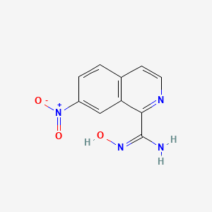 molecular formula C10H8N4O3 B13186557 (E)-N'-Hydroxy-7-nitroisoquinoline-1-carboximidamide 