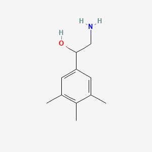 molecular formula C11H17NO B13186564 2-Amino-1-(3,4,5-trimethylphenyl)ethanol 