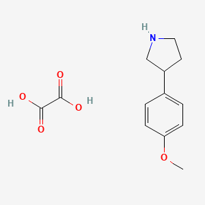 molecular formula C13H17NO5 B1318657 3-(4-Methoxyphenyl)pyrrolidine oxalate CAS No. 96877-34-8