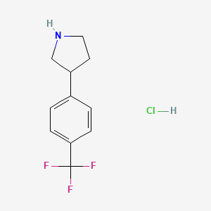 molecular formula C11H13ClF3N B1318658 3-(4-(Trifluoromethyl)Phenyl)Pyrrolidine Hydrochloride CAS No. 1095545-12-2