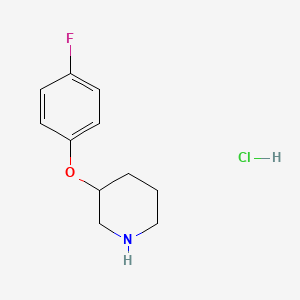 molecular formula C11H15ClFNO B1318660 3-(4-氟苯氧基)哌啶盐酸盐 CAS No. 462114-73-4