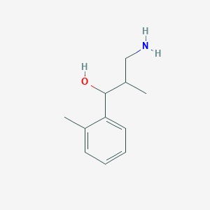 molecular formula C11H17NO B13186614 3-Amino-2-methyl-1-(2-methylphenyl)propan-1-ol 