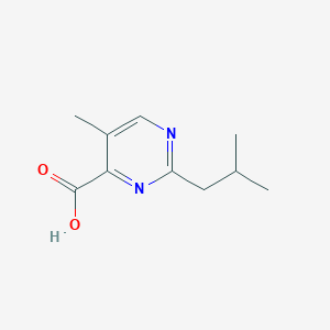 molecular formula C10H14N2O2 B13186638 5-Methyl-2-(2-methylpropyl)pyrimidine-4-carboxylic acid 