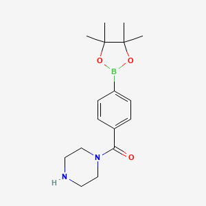 Piperazin-1-yl(4-(4,4,5,5-tetramethyl-1,3,2-dioxaborolan-2-yl)phenyl)methanone