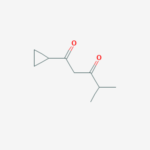 molecular formula C9H14O2 B13186653 1-Cyclopropyl-4-methylpentane-1,3-dione 