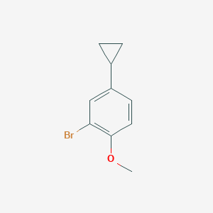 molecular formula C10H11BrO B13186699 6-Methoxy-3-cyclopropylbromobenzene 