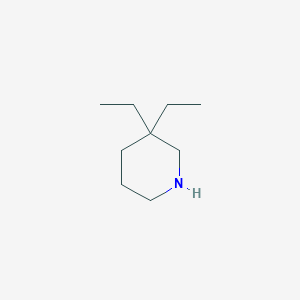 molecular formula C9H19N B13186723 3,3-Diethylpiperidine 