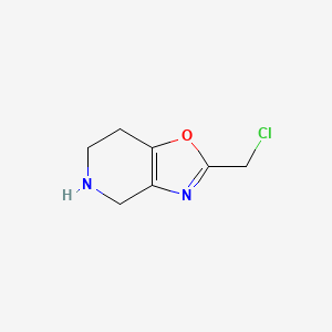 molecular formula C7H9ClN2O B13186726 2-(Chloromethyl)-4,5,6,7-tetrahydrooxazolo[4,5-c]pyridine 