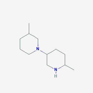 molecular formula C12H24N2 B13186732 3-Methyl-1-(6-methylpiperidin-3-yl)piperidine 