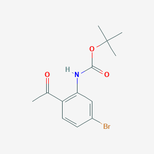 molecular formula C13H16BrNO3 B13186792 Tert-butyl2-acetyl-5-bromophenylcarbamate 