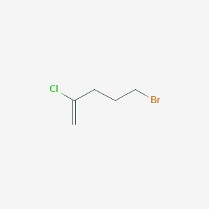 molecular formula C5H8BrCl B13186794 5-Bromo-2-chloropent-1-ene 