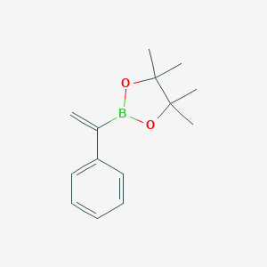 molecular formula C14H19BO2 B131868 4,4,5,5-四甲基-2-(1-苯乙烯基)-1,3,2-二氧杂硼烷 CAS No. 143825-84-7