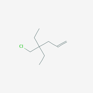 molecular formula C9H17Cl B13186842 4-(Chloromethyl)-4-ethylhex-1-ene 