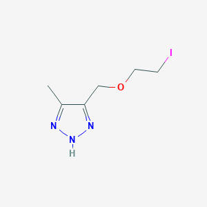 5-[(2-Iodoethoxy)methyl]-4-methyl-1H-1,2,3-triazole