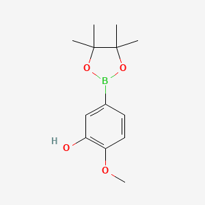 molecular formula C13H19BO4 B1318687 2-Methoxy-5-(4,4,5,5-tetramethyl-1,3,2-dioxaborolan-2-yl)phenol CAS No. 269410-23-3