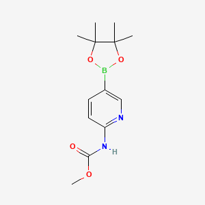 molecular formula C13H19BN2O4 B1318689 5-(4,4,5,5-四甲基-1,3,2-二氧杂硼环-2-基)吡啶-2-基甲基氨基甲酸甲酯 CAS No. 1073372-02-7