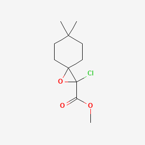 molecular formula C11H17ClO3 B13186896 Methyl 2-chloro-6,6-dimethyl-1-oxaspiro[2.5]octane-2-carboxylate 