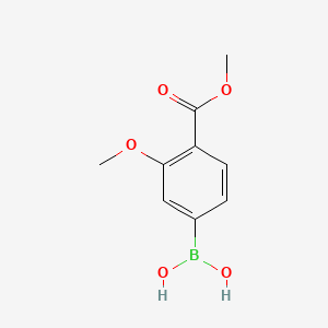 molecular formula C9H11BO5 B1318690 3-甲氧基-4-甲氧羰基苯硼酸 CAS No. 603122-41-4